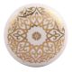 Golden Floral Pattern Flat Ceramic Wine Stopper (Pack Of One Piece)